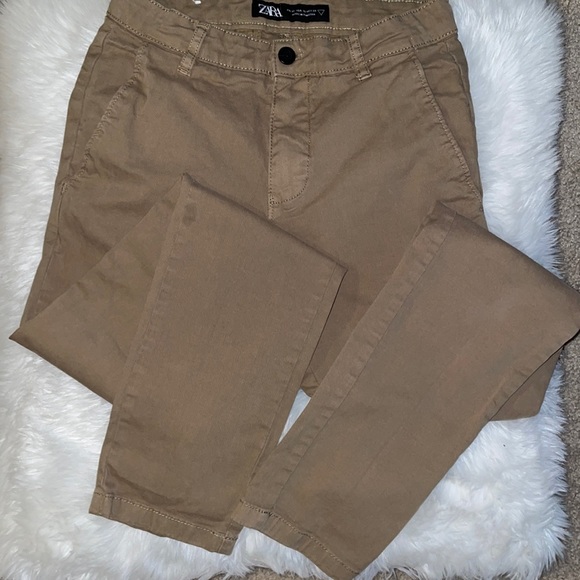 Zara Other - ZARA MENS CHINO SKINNY FIT PANTS- SZ 29 - greenish tan - good condition -